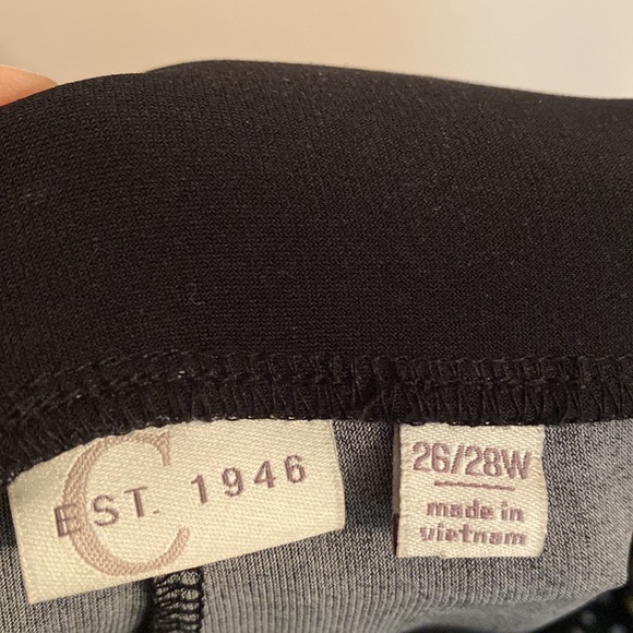 NWOT Black Harem Pants with Floral side panel and hem Size 26W - Picture 5 of 6